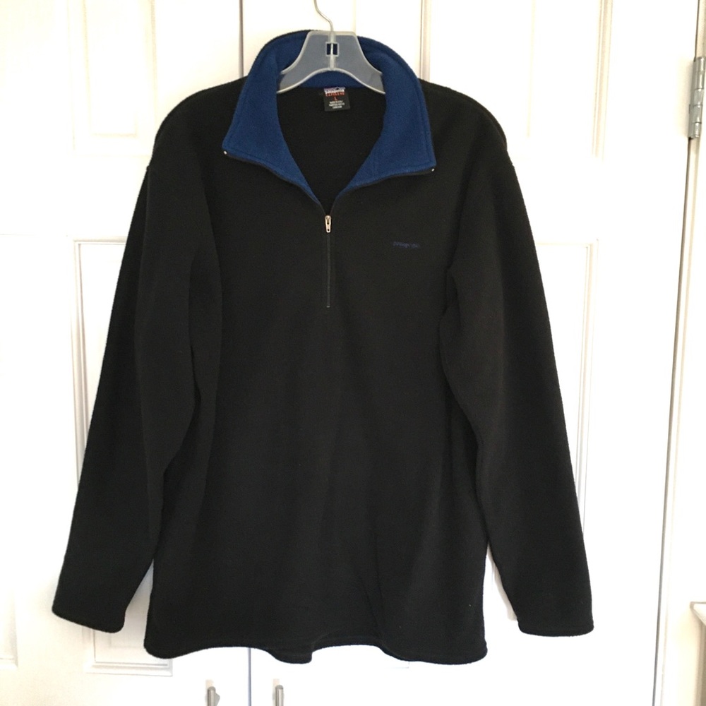 Patagonia 1/4 Zip Fleece Men’s Sweater Black Size L